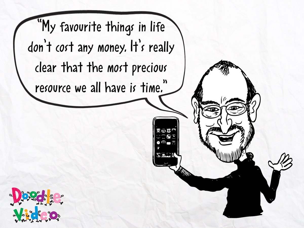 DoodleVideoUK's tweet photo. Wise words from Steve Jobs...Don't ever waste your time #WednesdayWisdom https://t.co/T4LDugrT0Y