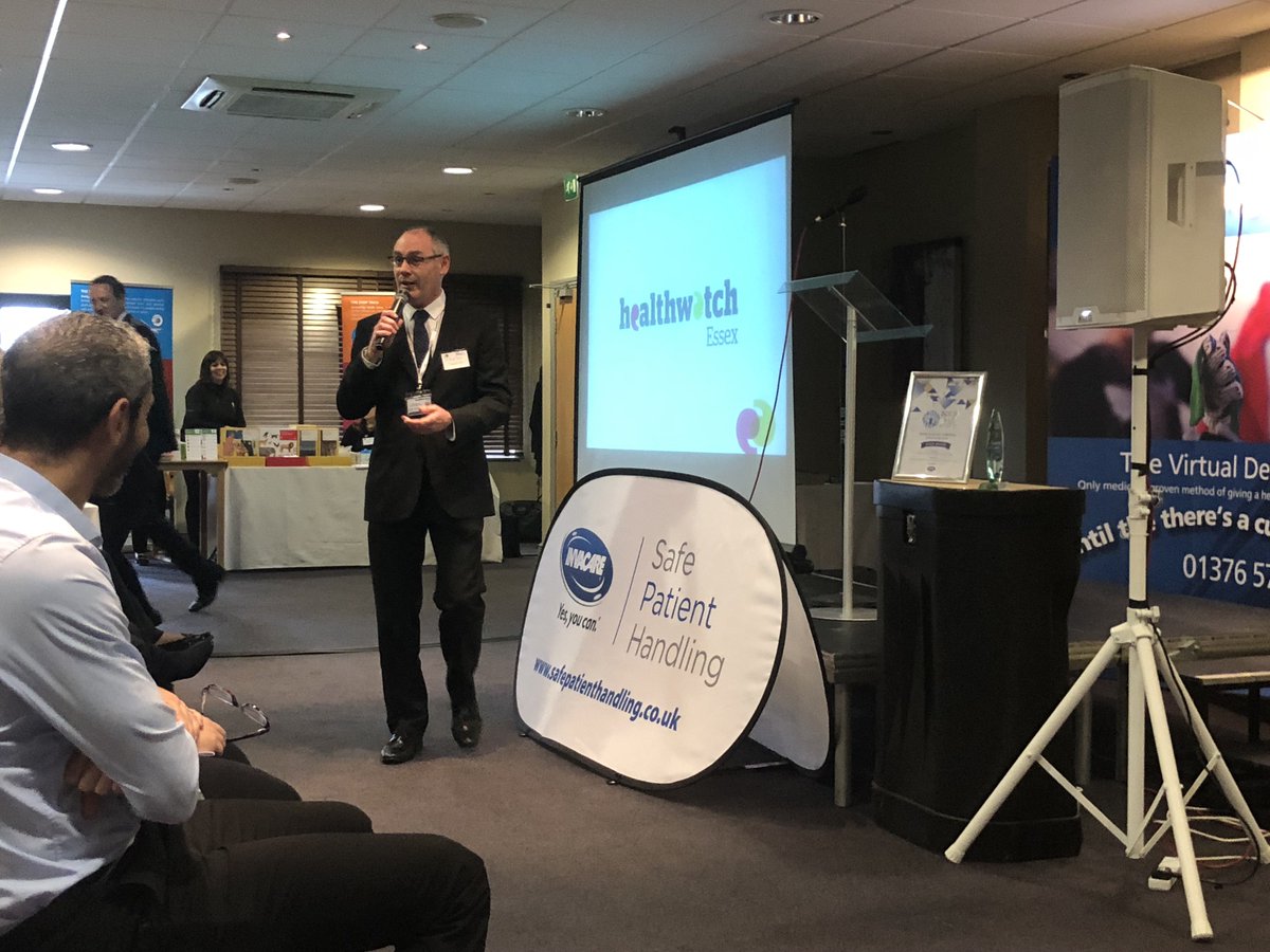 ProTrainingsUK's tweet photo. Dementia Conference by Training2Care and their launch of the latest Virtual Dementia Tour. Next speaker Dr David Solis from Heathwatch Essex. #virtualdementiatour #healthwatchessex #training2care https://t.co/ChLDYjGM4Z https://t.co/KCFzyeSSCl