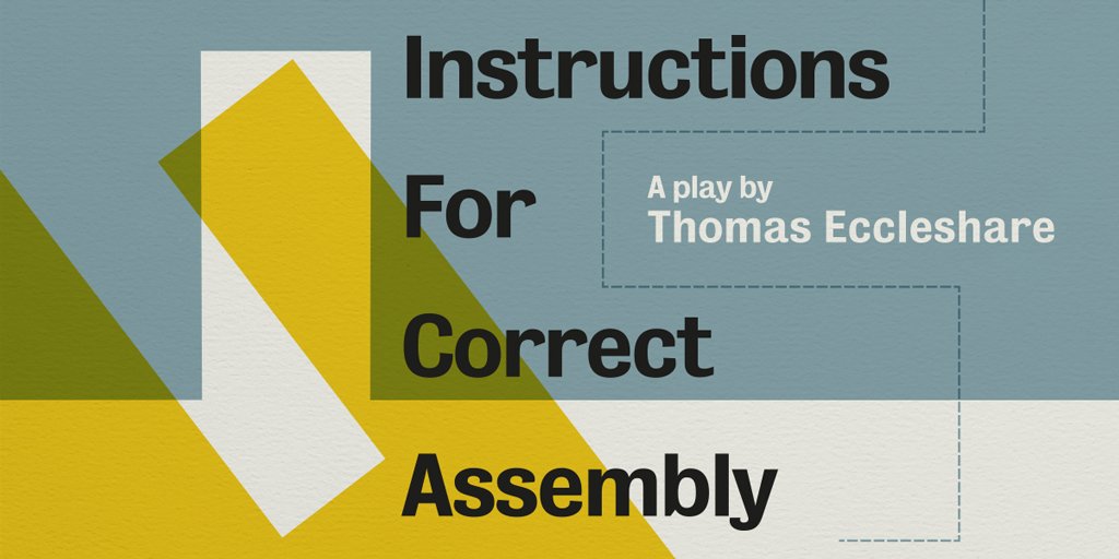 royalcourt's tweet image. “My point of view was simply that nothing is beyond repair.” #InstructionsForCorrectAssembly by Thomas Eccleshare opens in the Jerwood Theatre Downstairs on 7 April. Tickets from £12. Book now: bit.ly/2F1oXW6