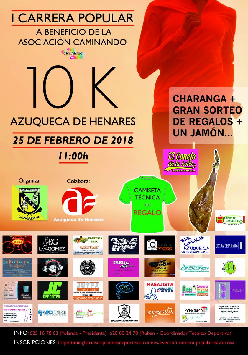 CDNavarrosa's tweet photo. I Carrera Popular @CDNavarrosa a beneficio de la Asociacion Caminando.

Ven y participa!! https://t.co/PXCYqZ9fwF