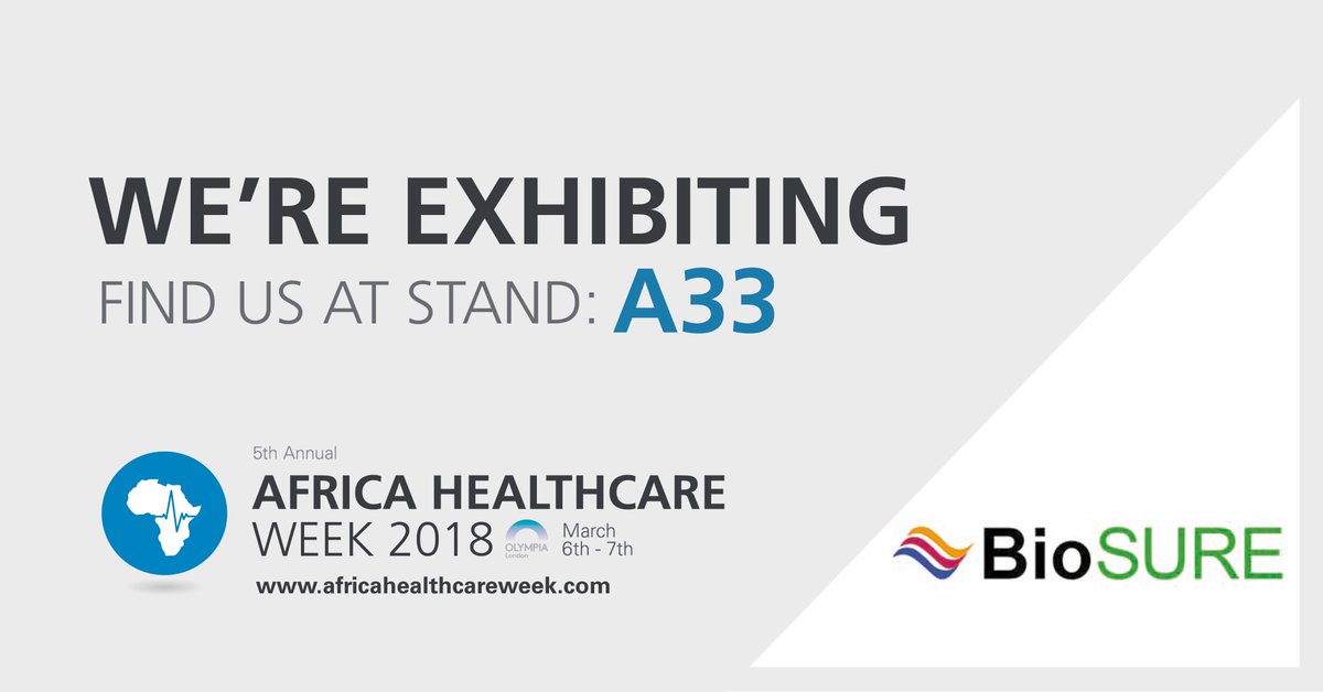 BeBioSure's tweet photo. We'll be exhibiting @Africa_Health1 (Stand A33) on March 6th &amp; 7th at Olympia, London, Africa's largest #healthcare event in Europe. 

See you there? 

#KnowYourStatus https://t.co/1n0FKgNPS9