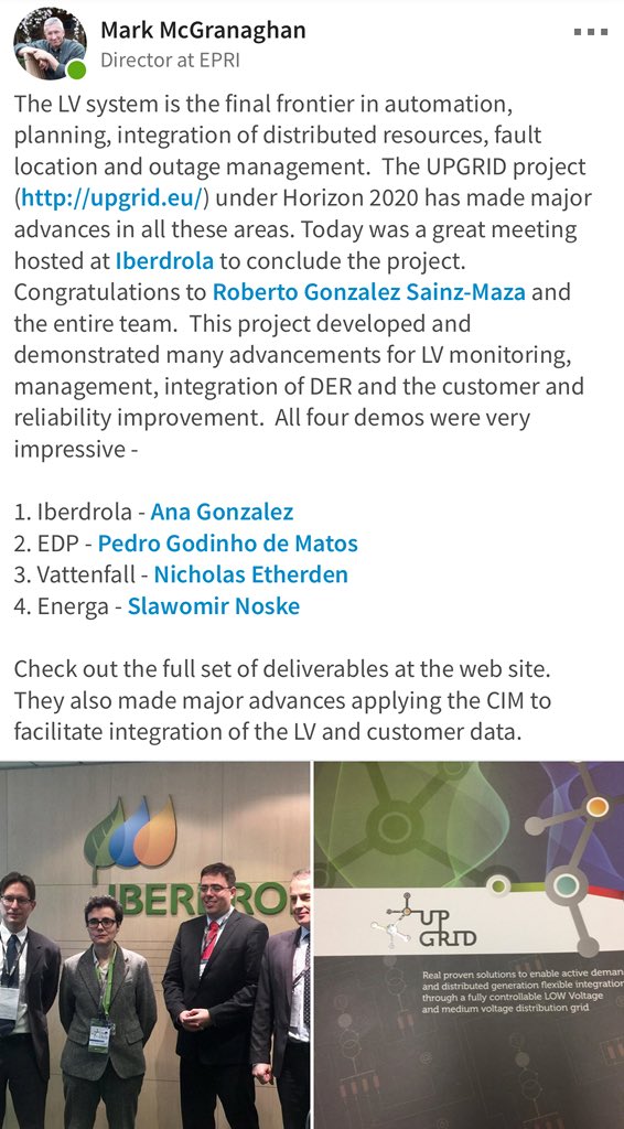 Great having you <a href="/Markmcgranaghan/">Mark McGranaghan</a> at our <a href="/UPGRID_project/">UPGRID Project</a> Final Event contributing to tackle the final frontier.