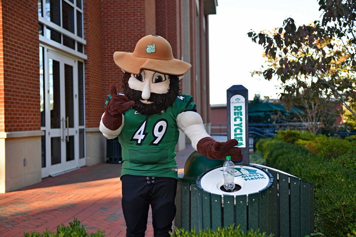 UNCCsustain's tweet photo. Norm knows that recycling generates 7-10 more jobs than if the same material was sent to landfills and waste to energy plants. Recycling strengthens not only our environment, but also our economy! ๐#NormKnows #UNCC #RecycleMania https://t.co/Ws9njICFjX