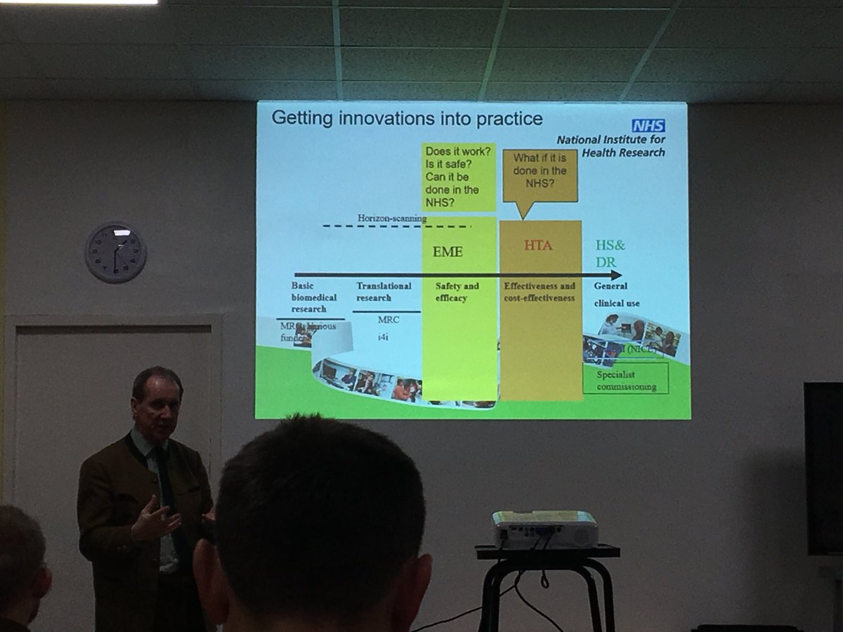RachelAGoodwin's tweet photo. Great presentation from Prof Hywel Williams #NIHRHTA Programme Director on what makes a good application to HTA @OfficialNIHR @CCSNHSResearch @NIHR_RDS @RDS_EoE https://t.co/nhifbApILj