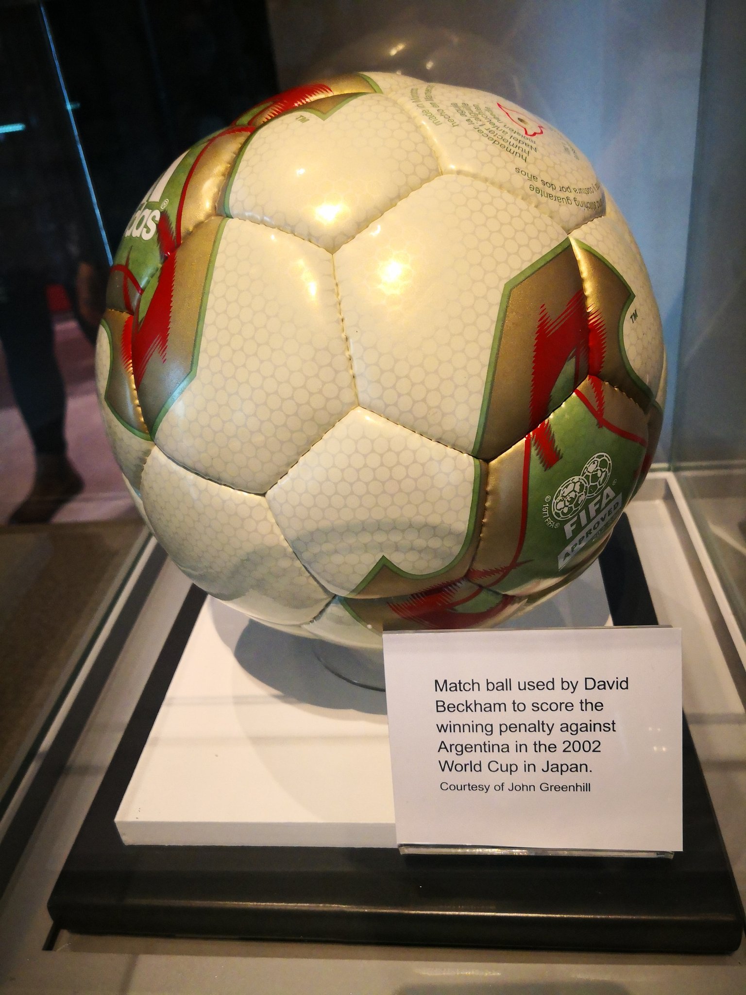 Nat Football Museum Recognise This The Adidas Fevernova Ball Smashed Low To The Left Of Pablo Cavallero By England Captain David Beckham Sapporo Dome Friday 7 June 02 A Permanent Nat Football Museum Recognise This The Adidas Fevernova Ball Smashed Low To The Left Of Pablo Cavallero By England Captain David Beckham Sapporo Dome Friday 7 June 02 A Permanent