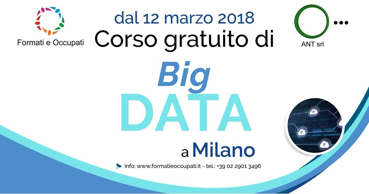 FormatiOccupati's tweet photo. #Corso #gratuito di #BIGDATA!!!! Info e iscrizioni https://t.co/wi0C1Xs8V7 https://t.co/gzmePW6CrK