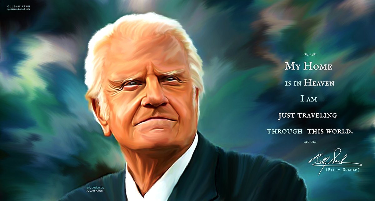 Judaharun's tweet photo. @ABC “My home is in Heaven. I'm just traveling through this world.” ― Billy Graham https://t.co/sTcVGN2F1a