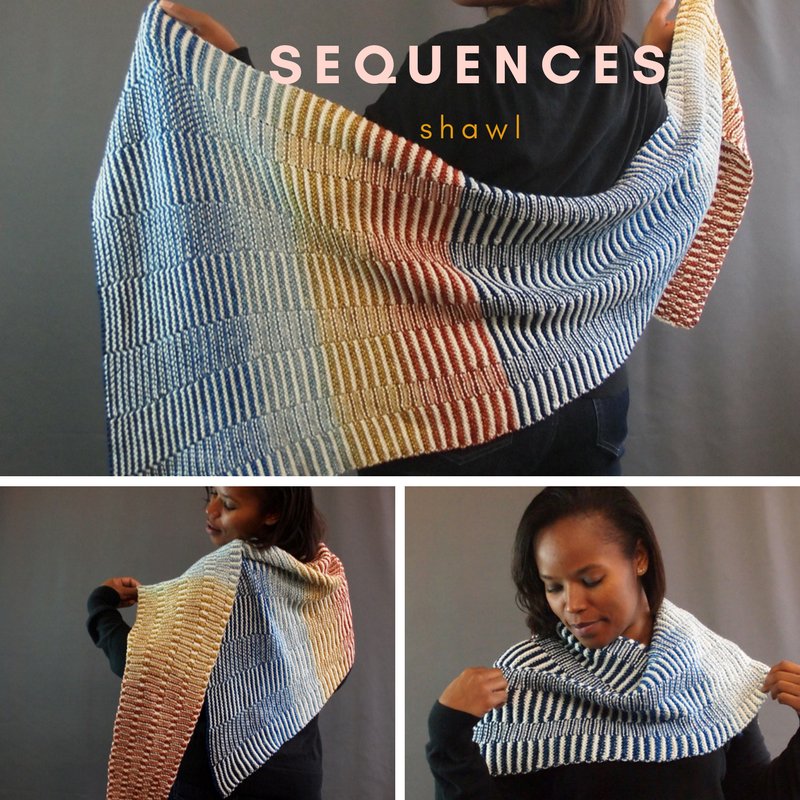 Knitcircus's tweet photo. The Sequences shawl puts into practice the brilliant technique of sequence knitting. Shown in Mischief Managed and Creamy Sheep, this shawl is a fun and easy to memorize pattern! #knitcircus #knitcircusyarn #lys #localyarnshop #sequenceknitting #knitting https://t.co/f9o3cckzYn