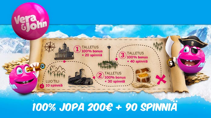 CasinoSuomi's tweet image. 👌 Vera&amp;amp;John casinolta ilmaiskierroksia ilman talletusta!

Lue lisää: bit.ly/2ESq2Sr

#verajohn #pelaa #ilmainen