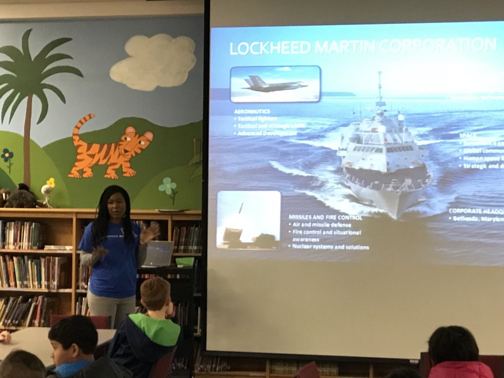 BryanHendricks2's tweet photo. Special Guest Mrs. Staten sharing engineering with fourth and fifth graders. #ghes #Eweek2018 #4thGators https://t.co/527Sg5AKEs