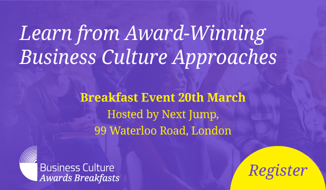 bizcultureawds's tweet photo. 1 month to go until the Business Culture Breakfast where you can hear about @gary_adey's brilliant work at @VodafoneVGE &amp; what makes @nextjump a 'Deliberately Developmental Organisation' as recognised by HBR from @tarungidoomal. Secure your place today: https://t.co/SkYiE4VC4H https://t.co/pCQKtGJSMj