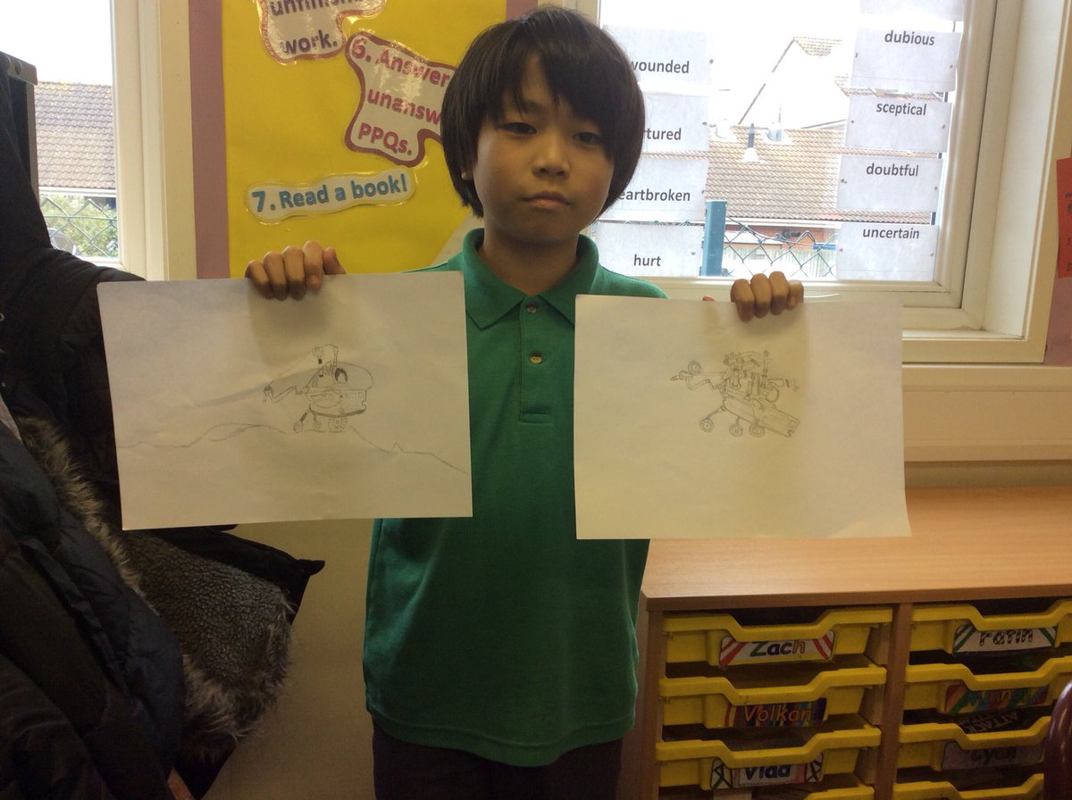 Achieve_Class5's tweet photo. Look at these planetary rovers we designed today in class! https://t.co/Ov9euvhyQ2