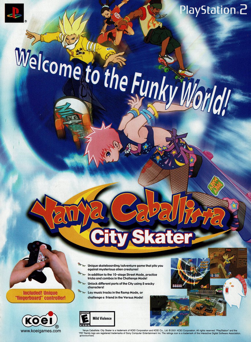 Yanya Caballista City Skater Ps2 Completo + Skate Analogico