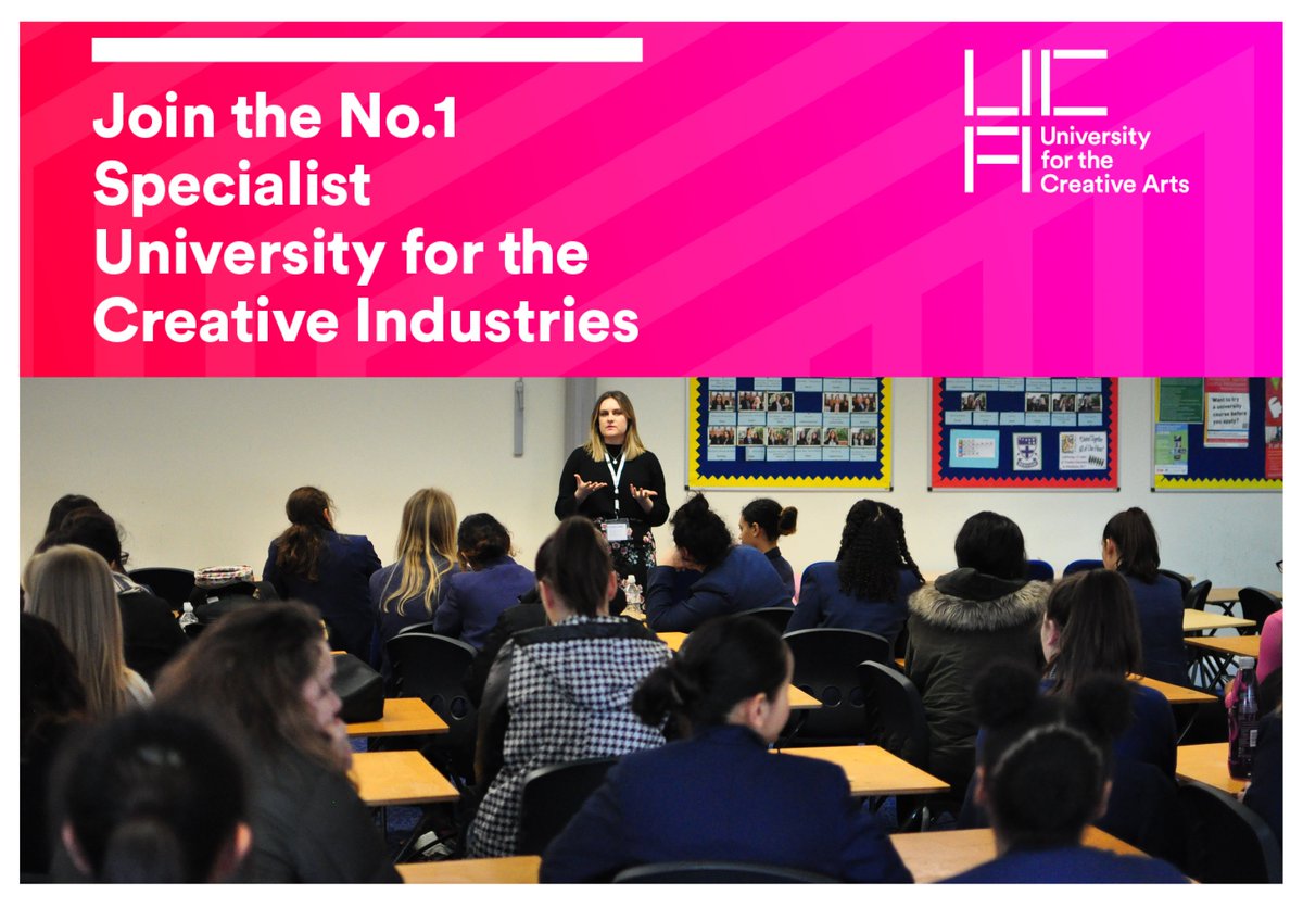 uhswimbledon's tweet photo. Many thanks to Molly Rayner for the #CreativeArts talk today! Students enjoyed hearing what @UniCreativeArts has to offer! #unioptions #creativecourses https://t.co/1bisjOLYJX
