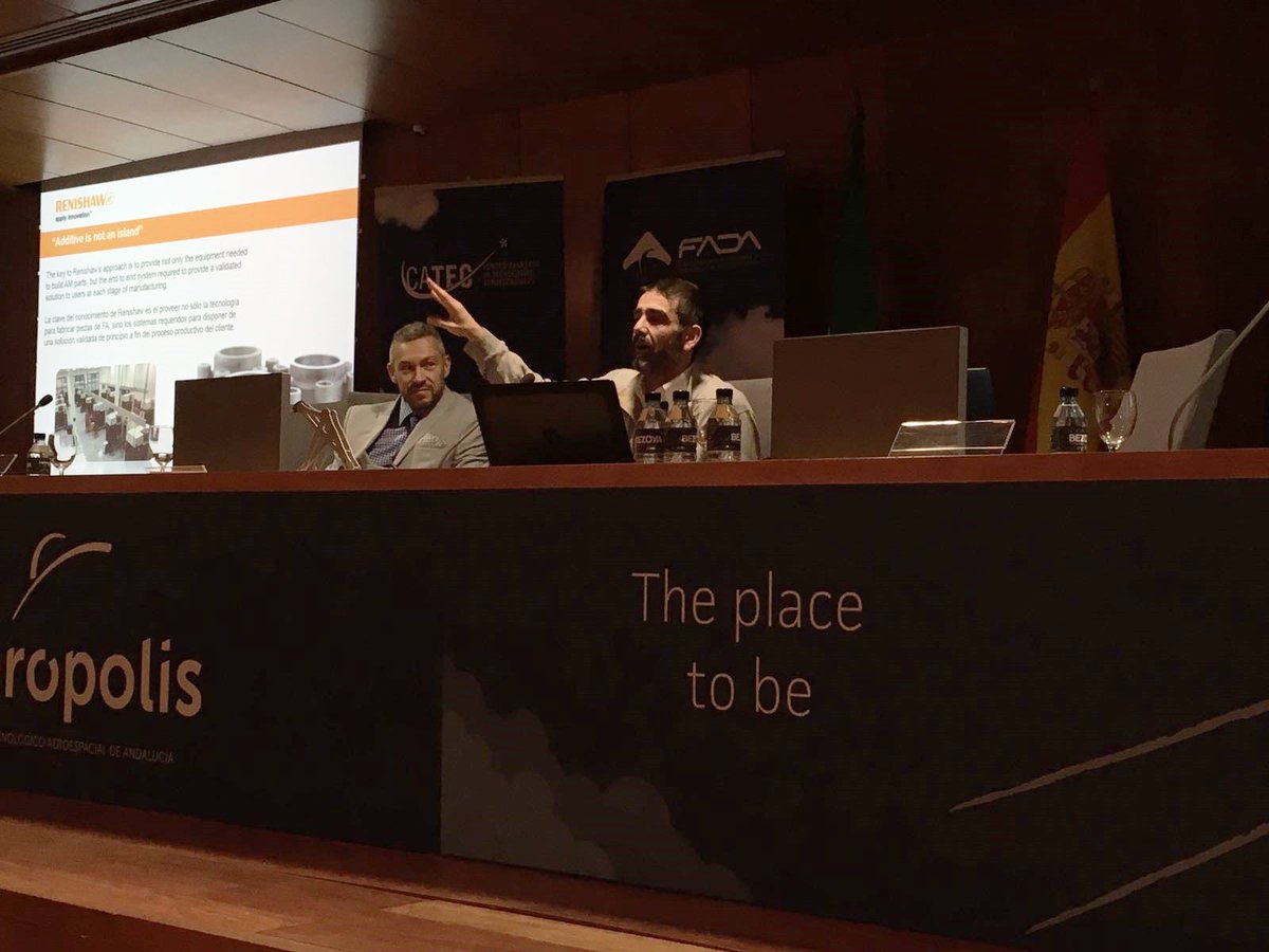 RenishawIberica's tweet photo. 📸 | Casi 100 empresas, expertos e investigadores han participado hoy en la jornada sobre fabricación aditiva metálica para el sector #aeroespacial, organizada por el proyecto europeo #ADDISPACE #CATEC
➡️https://t.co/XztZWNJP5V https://t.co/rEhjzW7PI0