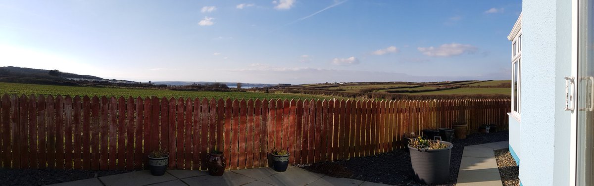 The view from my garden right now. On the Ironman Wales bike route. Perfect spot to stay for some training #ironmanwales #longcourseweekend #triathlontraining #comestaywithus