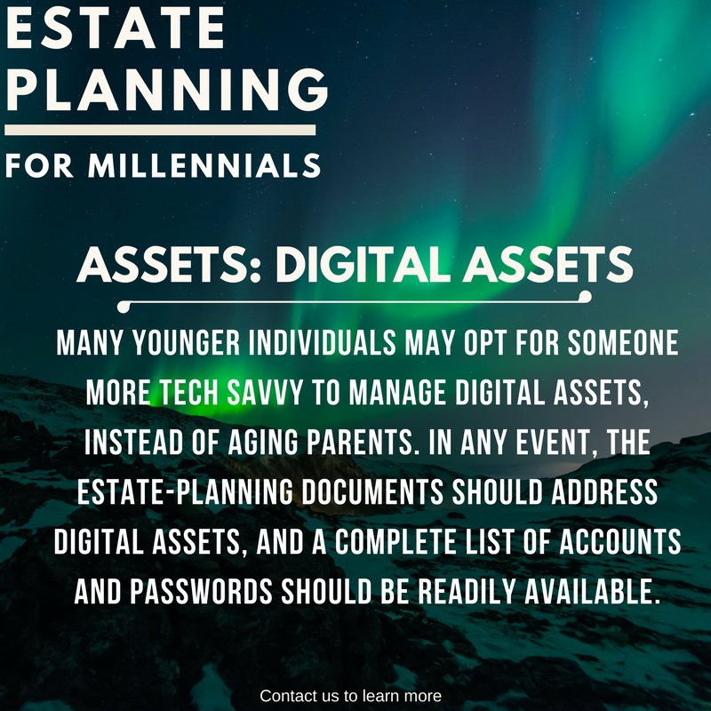 Digital assets are an area of growing importance, especially for Millennials.