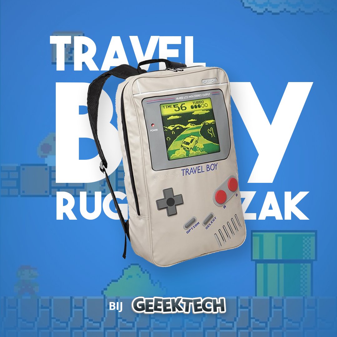 Geeektech_com's tweet photo. Deze Look-a-like gameboy rugzak biedt voldoende ruimte voor het meenemen van al jouw benodigdheden! Het heeft zelfs een groot laptop vak waar een 15inch laptop in kan! #gameboy #nintendo #backpack #games #retro #oldschool #videogame #game #mario #geeektech https://t.co/1dUFdmOm6j https://t.co/HXxOQgGpy4