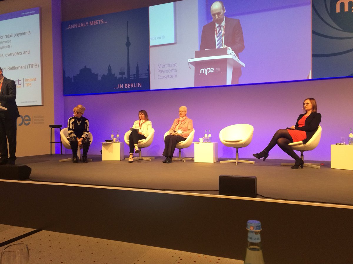 AnnichMc's tweet photo. Four women on a Payments conference stage @mpecosystem @neirajones @AndreaDunlop1 @carolynsweeney &amp; @MarijkeKoninckx Is this a record? https://t.co/c5yLQORpUz