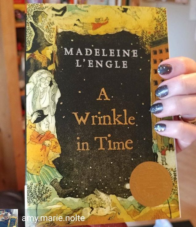 LiteraryLacquer's tweet photo. Regrann from @amy.marie.nolte -  Another re-read of A Wrinkle in Time complete. This is such a good book, I highly recommend it to everyone, no matter what your age. 
On my nails I am wearing Camazotz, from @literarylacquers. I slapped a coat of glitter … https://t.co/jsJZqQhHub https://t.co/hFaeDGfXmT