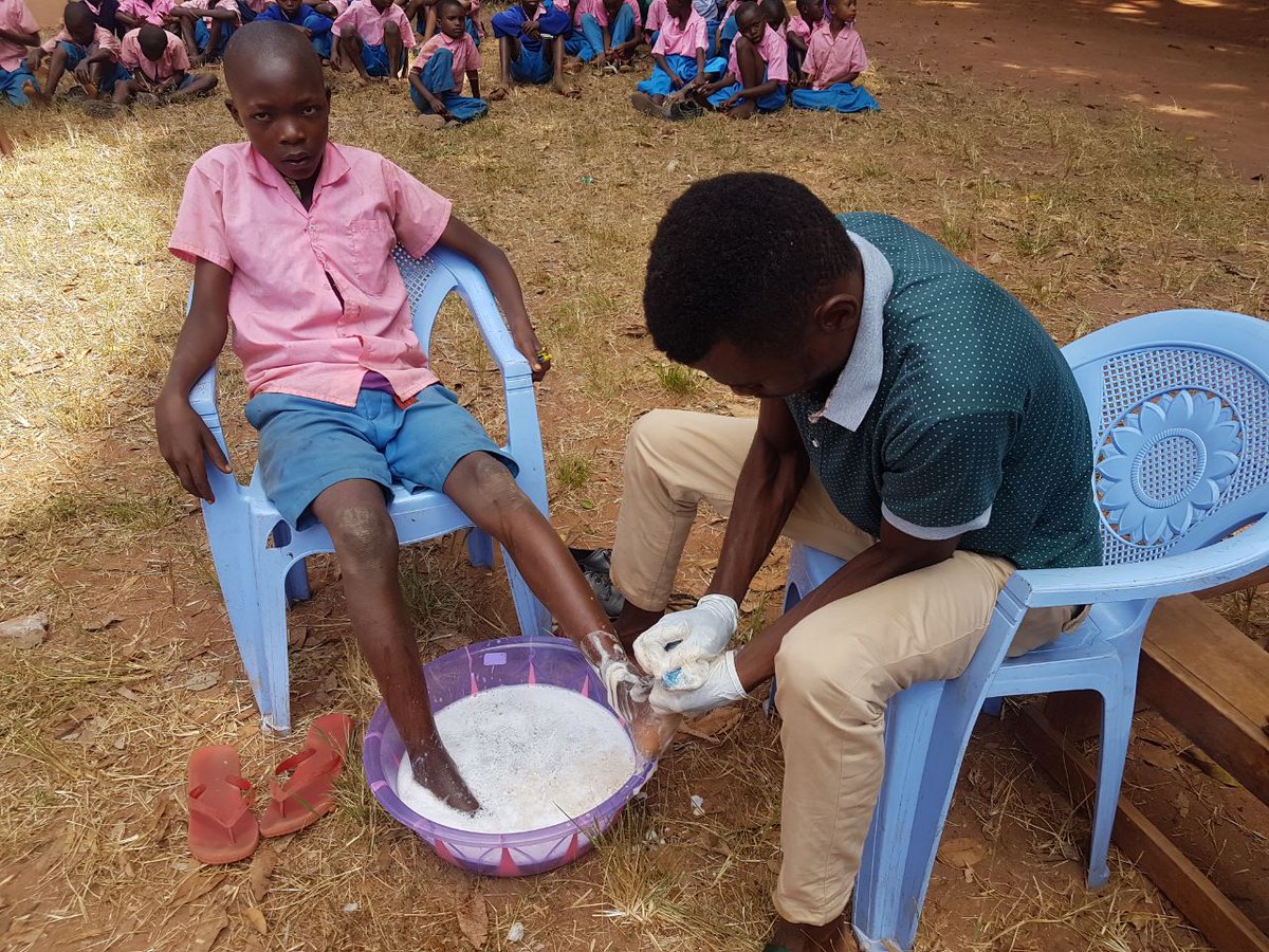 KCFCBO's tweet photo. Today, we participated in Jigger-Treatment Exercise and distribution of shoes to jigger infested students of Kwale Primary School.

The Exercise was fully sponsored by DURF Organization through KCF

#WeAreOne. https://t.co/OZPpchfvzT