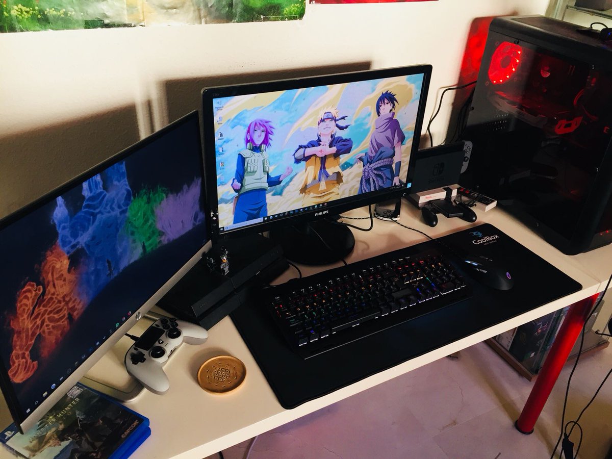 LoLSanlucar's tweet photo. Acabo de cambiar mi Set-Up, he colocado nuevos periféricos. Os dejo aquí unas fotos para que veáis lo bonito que ha quedado y respondo a este tweet con cuál es cada periférico.

¿Os mola? :D https://t.co/LLF99Dp92h