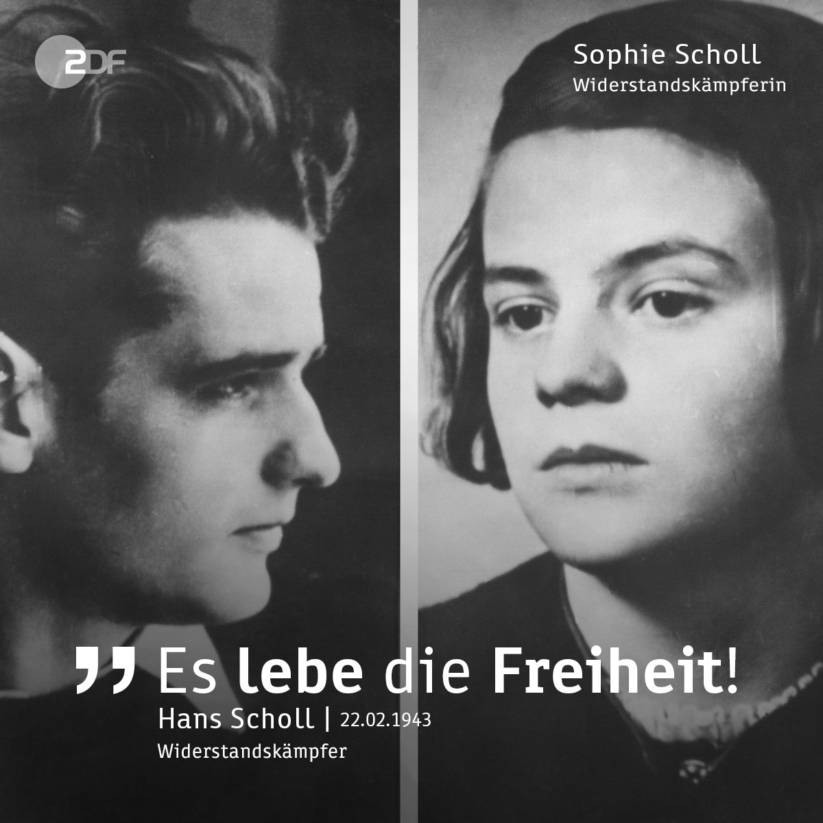 Vor 75 Jahren wurden die #GeschwisterScholl wegen ihres Widerstands gegen die Nationalsozialisten hingerichtet. Hans Scholls letzte Worte vor dem Fallbeil: