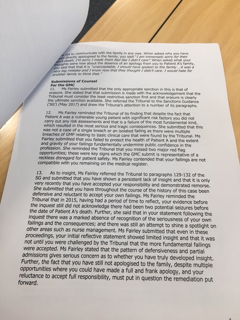 Public determination on sanction #JusticeforLB
