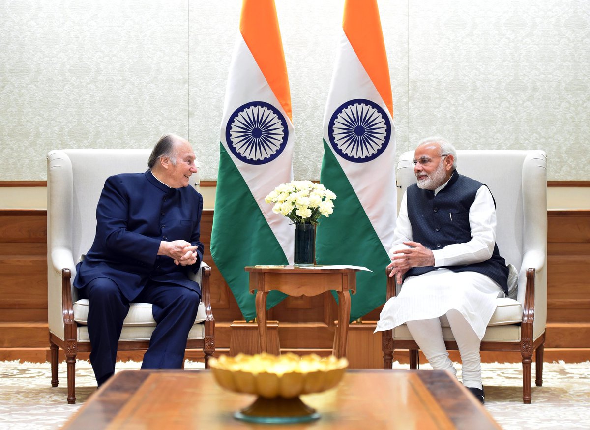 PM <a href="/narendramodi/">Narendra Modi</a> met His Highness Prince Karim Aga Khan in Delhi today.