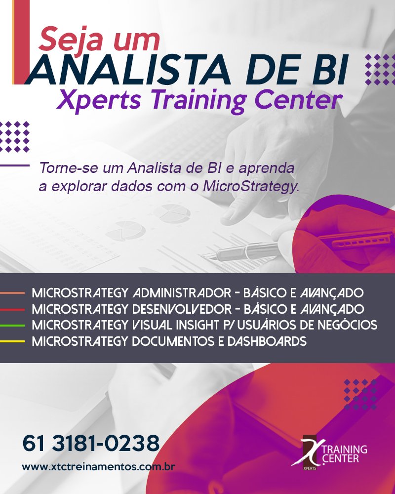 xpertstc's tweet photo. Seja um analista de BI,invista em você!
Temos os melhores cursos de Brasilia!
#xperts #bi #microstrategy #analista #Bigdata #cursos #treinamentos https://t.co/eQs6Ear34m