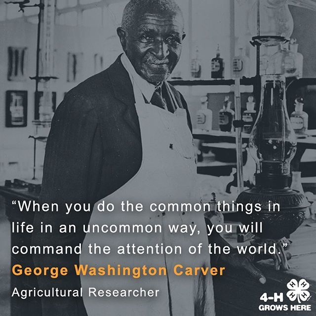 #WednesdayWisdom courtesy of Mr. George Washington Carver. #BlackHistoryMonth #Indiana4H