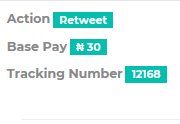 noisemakerzng's tweet photo. Action: Retweet
Base Pay: #30
Tracking Number: 12168
Visit https://t.co/VpuozbZTZK   to act on it
#noisemakerz https://t.co/H9ONp9mTF7