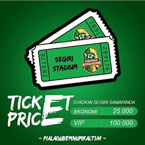 MitmanBppn's tweet photo. Harga tiket stadion palaran dan stadion segiri piala gubernur kaltim 2018 https://t.co/5KQQZM29B9