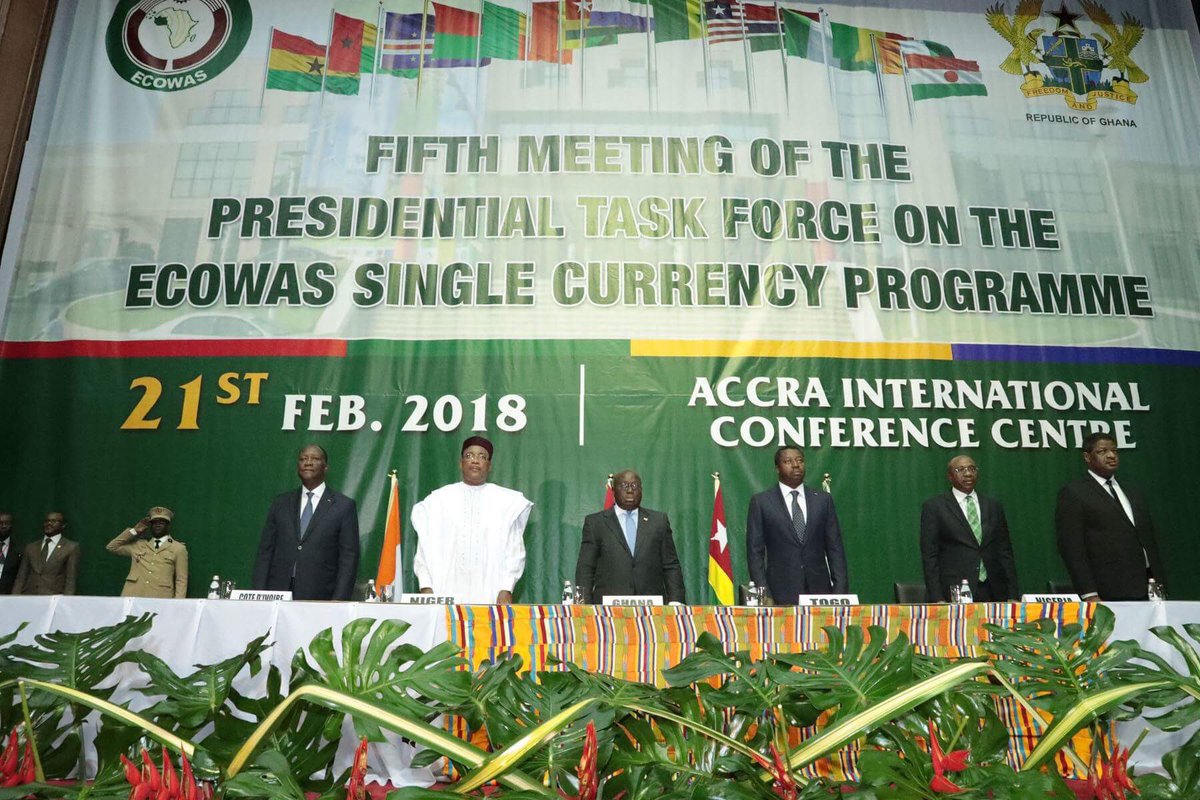 AOuattara_PRCI's tweet image. J’ai pris part, dans la matinée de ce mercredi 21 février 2018, à Accra (Ghana), à la cérémonie d&apos;ouverture de la cinquième réunion de la Task force Présidentielle sur le programme de la monnaie unique de la #CEDEAO.
