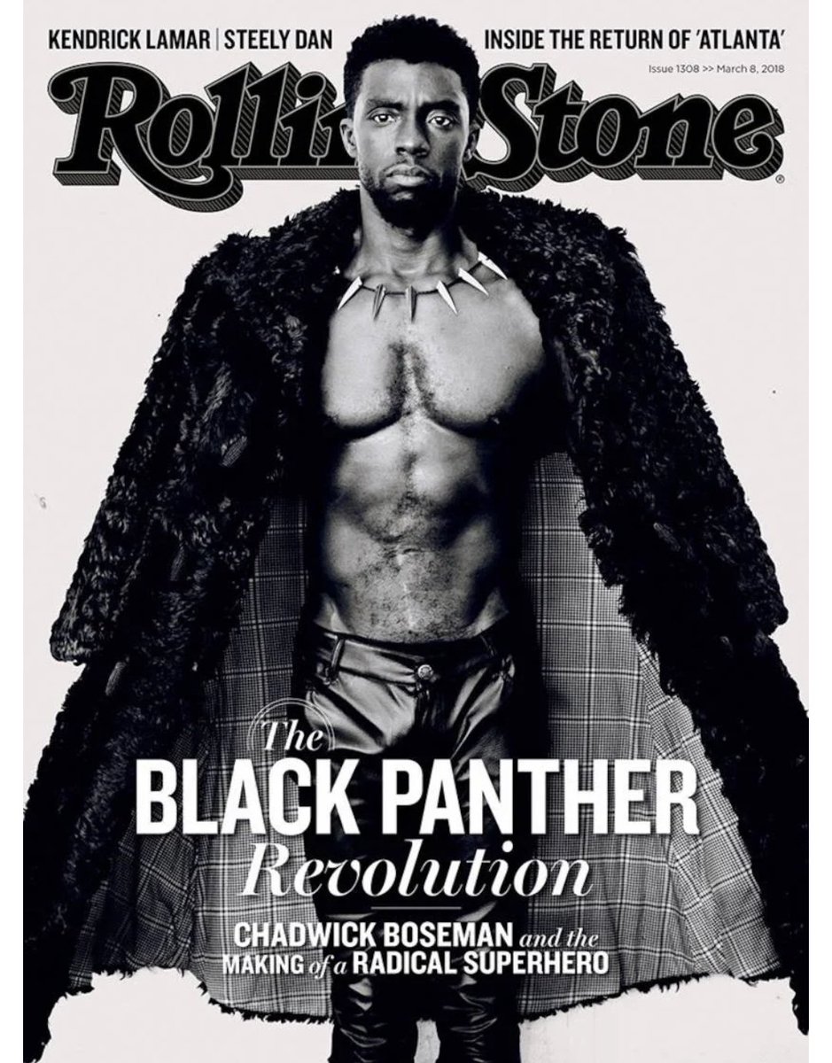 BarberEb3729's tweet photo. All hail, Chadwick Boseman!

Chadwick Boseman's Shirtless Rolling Stone Cover Is Jaw Dropping! #ChadwickBoseman #BlackPanther #RollingStoneCover #Congratulations https://t.co/xQ3pw3CWLY