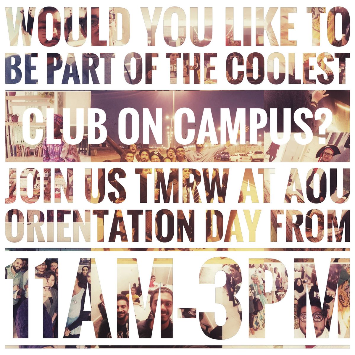 engliteraryclub's tweet photo. Feeling lost in the uni? We did too. Come check out our club and make some friends!!
-ELC Family
#ELC #ELCAOU #AOUKWT #ORIENTATIONDAY #ELCFamily https://t.co/OlE85nWlOy