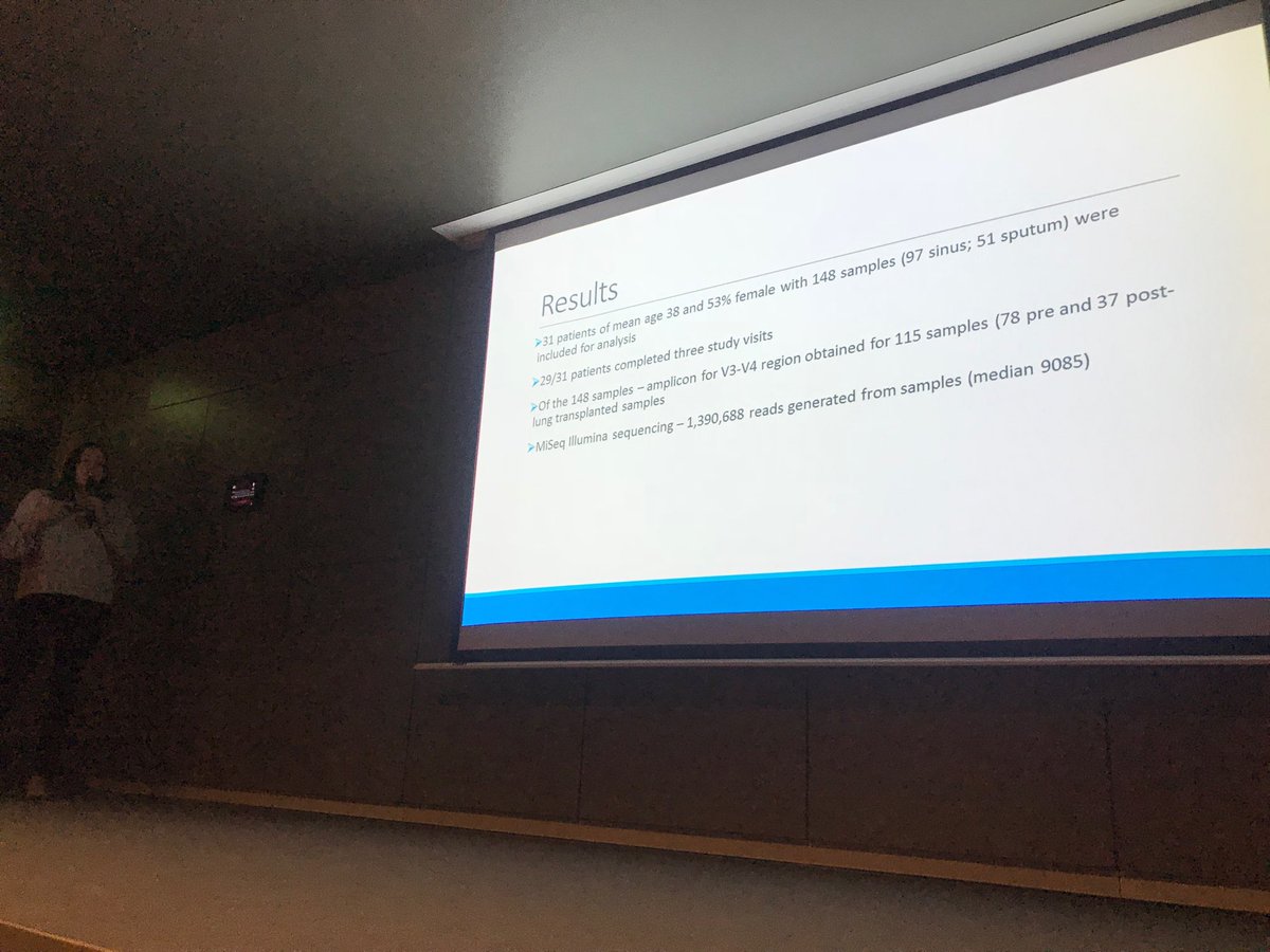 Genevieve_Hery's tweet photo. #EYIM2018 Ranjani Somayaji, MD from University of Calgary 🇨🇦, on the sinus #microbiome and its association with clinical status in transplant patients with #cysticfibrosis https://t.co/HpBeRhYp4b