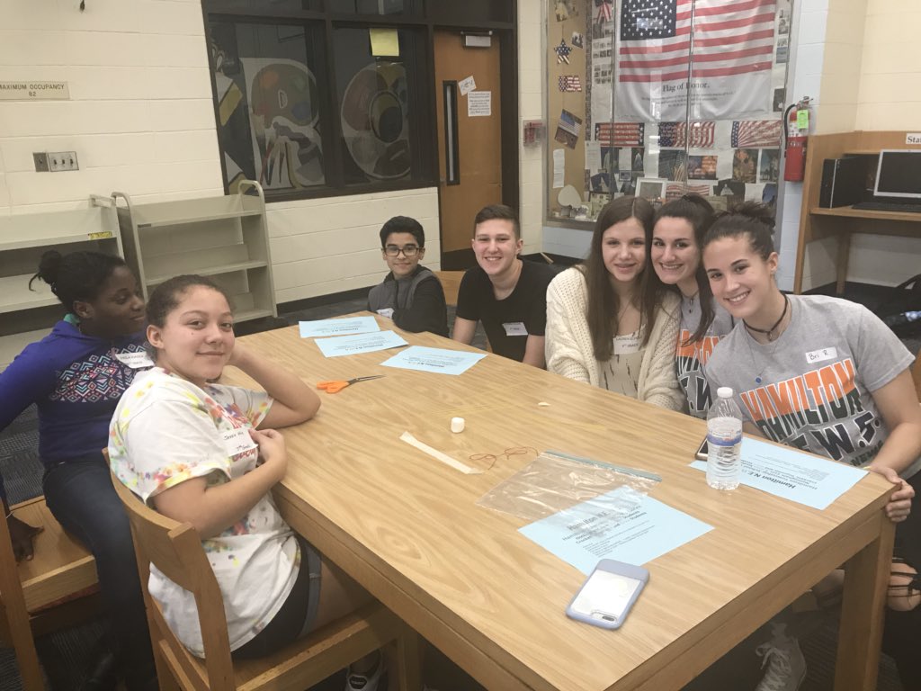 HAMILTON NEWS joining to tackle the Marshmallow challenge!! 💚💙🧡<a href="/HamiltonNEWS_/">Hamilton N.E.W.S.</a> @HHWVP_Rogers @VPBRAZILSHS <a href="/WeAreHTSD/">WeAreHTSD</a>