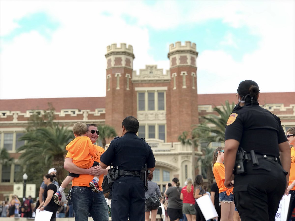 byrd_nick's tweet photo. Today students, teachers, administrators, families, and survivors gathered at @floridastate, marched to the #FloridaStateCapitol, and rallied in support of preventing #gunViolence. Thanks to @FLCoPreventGV and @LWVFlorida for organizing peaceful protest! #NationalSchoolWalkout https://t.co/B9EqjUIUfS