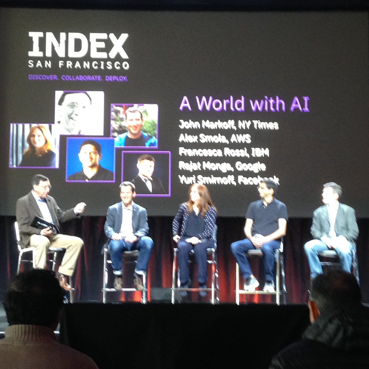 Dr_ZOrtiz's tweet image. &quot;A World with AI&quot; keynote starting now #IndexConf #aipanel