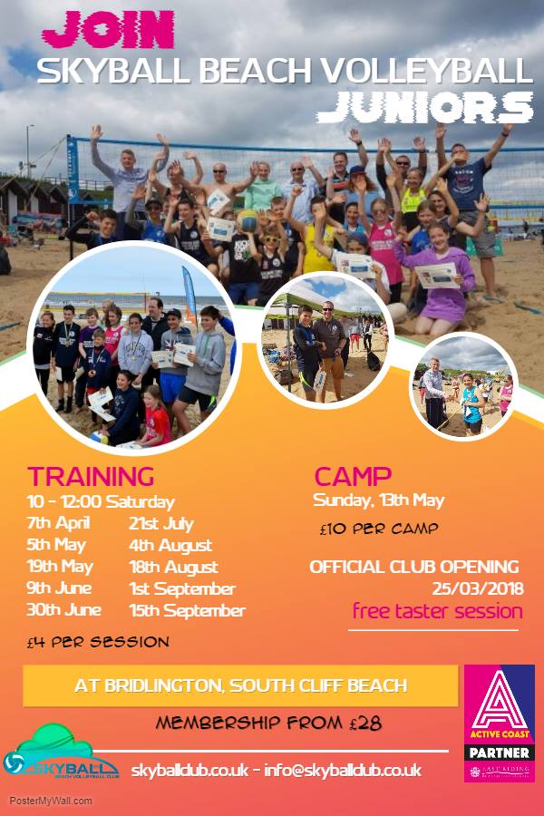 Our club focus is on young talents too! 👬👭 Come and join us this spring and summer for lots of fun on the beach 🏖! #skyballjuniors @YVAJuniors <a href="/YorkVolleyball/">York Volleyball Club</a> <a href="/barnsleyvc/">Barnsley Volleyball</a> <a href="/LeedsVolleyball/">Leeds Gorse VC</a> <a href="/Sheffvolley/">Sheffield VC</a> @doncaster_vc <a href="/HarrogateVBClub/">Harrogate Volleyball Club</a>
