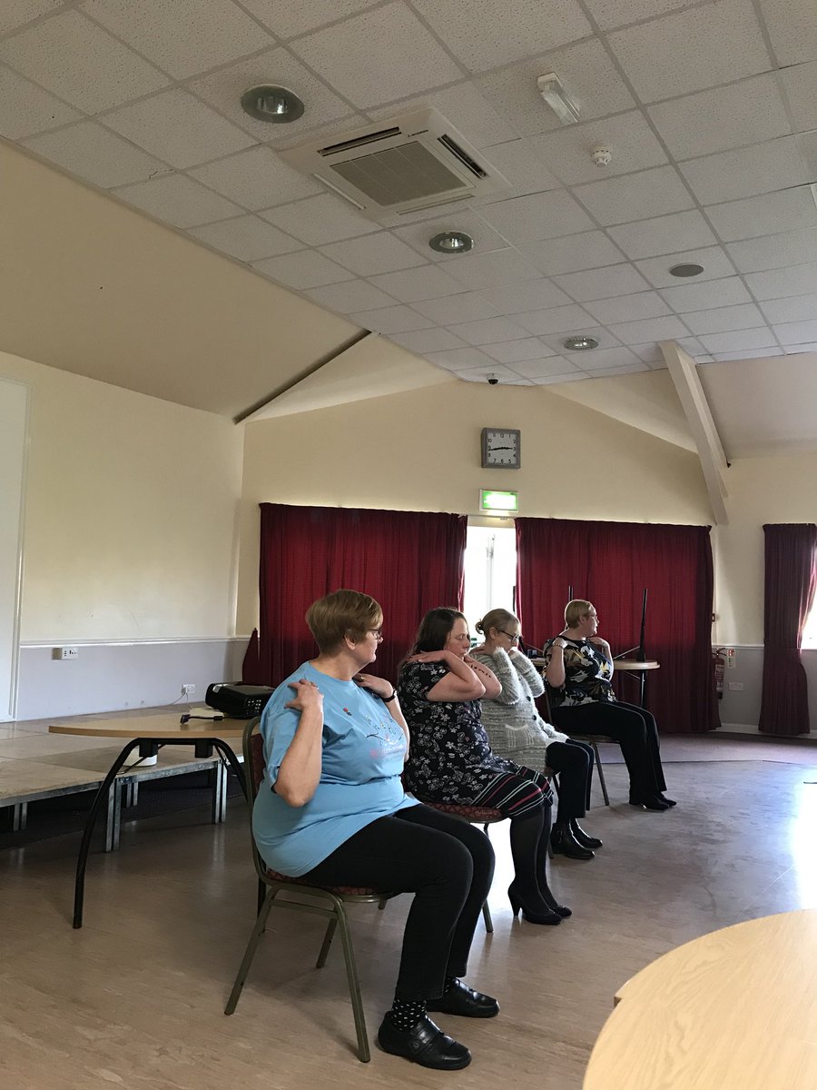 Patients teaching nurses. Thank you to the wonderful Wigan Warblers for teaching us how to relax and breathe #partnershipsinaction group consultations to follow x