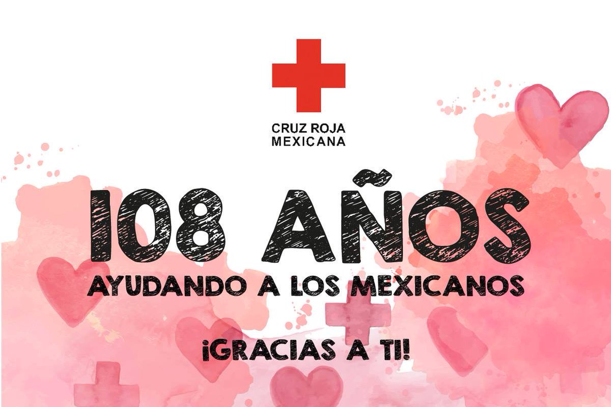 PorqueSomosMx's tweet photo. ¡Hoy la @CruzRoja_MX  celebra su 108 aniversario! El 21 de febrero de 1910, Porfirio Díaz expide el decreto en el que se le da reconocimiento oficial a esta institución. Felicidades!! #TodosSomosCruzRoja #108AñosPorTi #PorqueSomosMexico https://t.co/3WQGb4fgfe