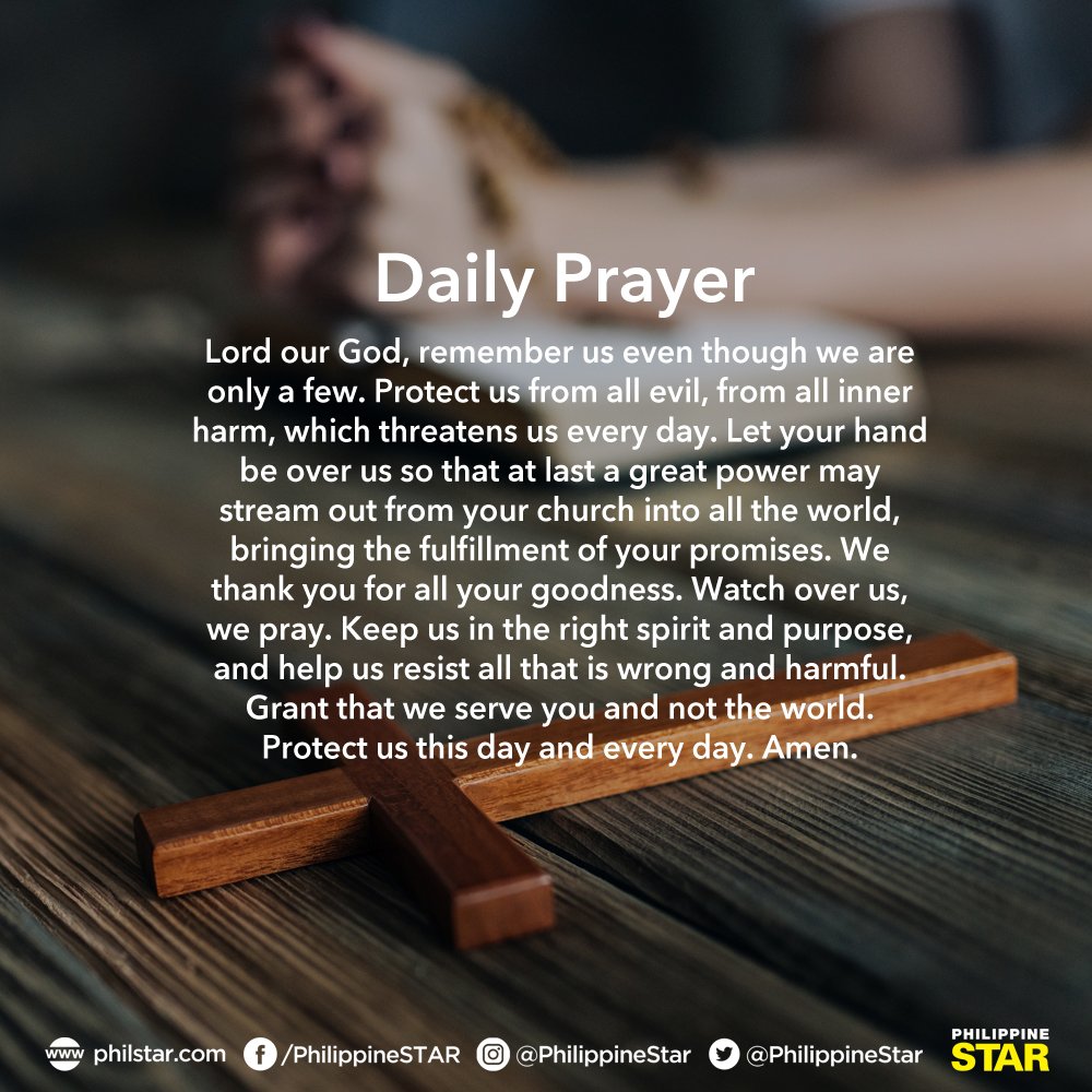 PhilippineStar's tweet photo. Daily Prayer (via https://t.co/eqClbAqxY6) https://t.co/Pyof60omqB