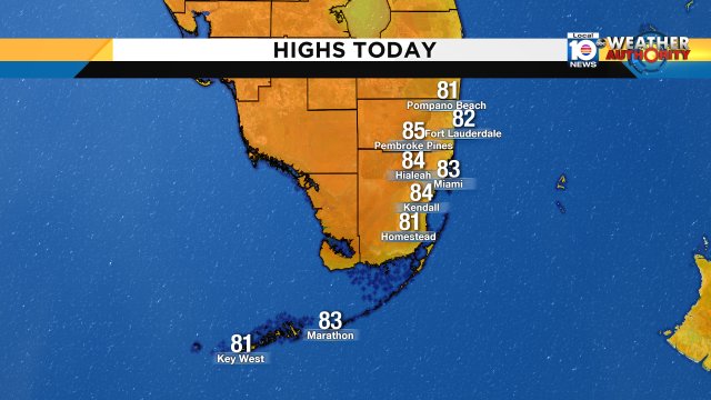 Check out today's high temperatures-- 80s everywhere! https://t.co/M8wJTxeRWL