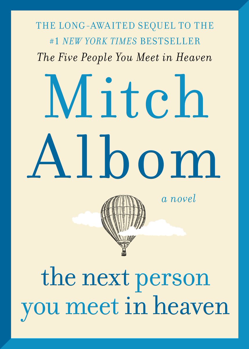 [Taps mic. Clears throat] I'm happy to announce that The Next Person You Meet in Heaven, my new book (&amp; sequel to #FivePeopleYouMeetinHeaven), will be published on Oct.16. You can start pre-ordering #NextPerson today 
Amazon: amzn.to/2EZeE74
B&amp;N: bit.ly/2HD2css
