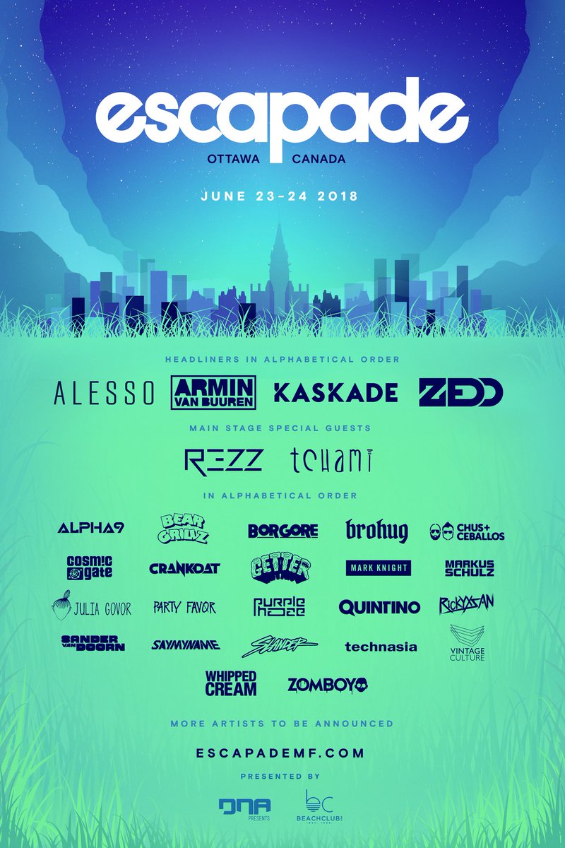 Escapade Music Festival lineup