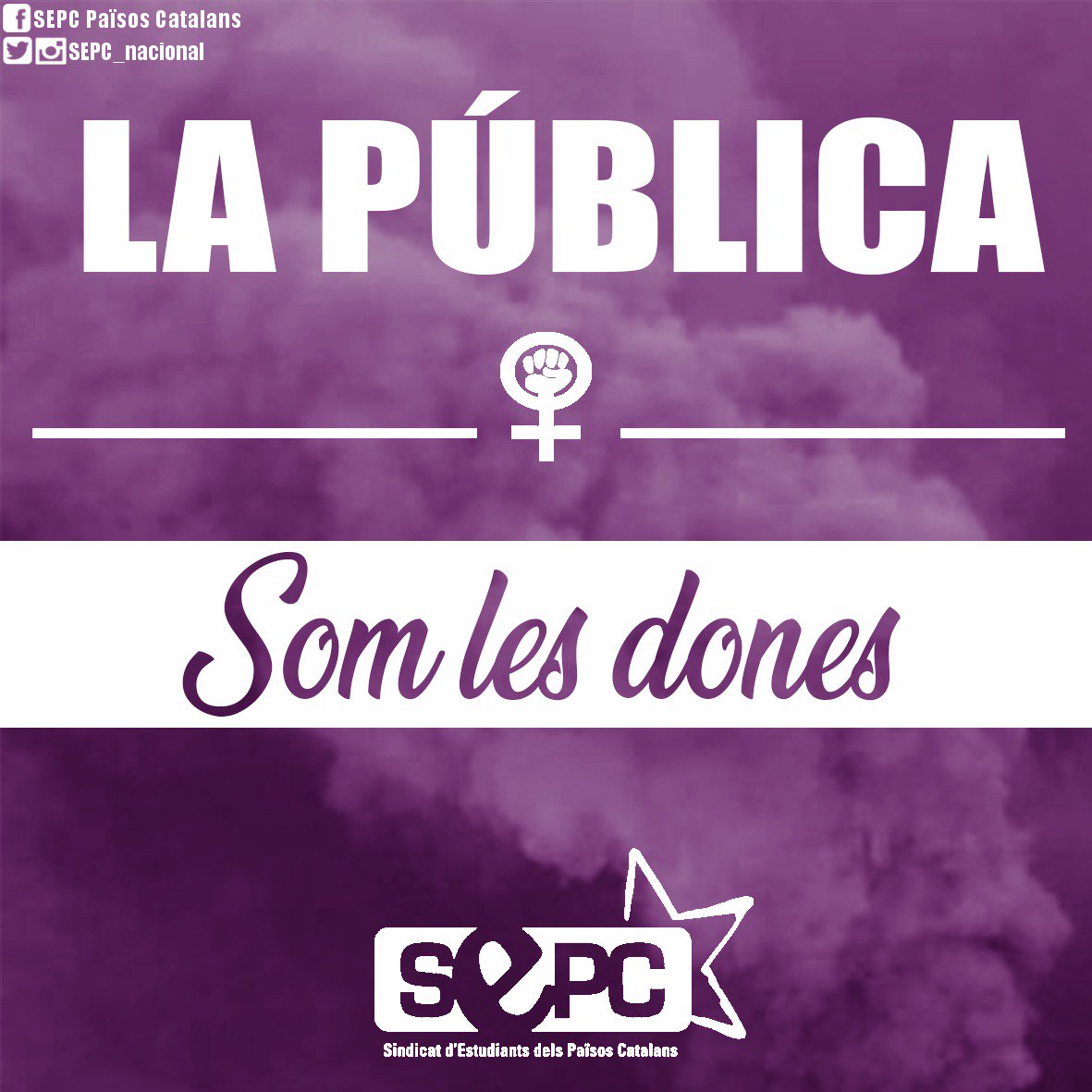 SEPC_Ciutadella's tweet photo. Les estudiants ens sumem a la #VagaFeminista el proper #8M, perquè tenim clar que la #pública som les dones!

📃Llegeix el comunicat de convocatòria de vaga aquí 👉 https://t.co/YJhMEdeqIM https://t.co/IYi8lmbGwM