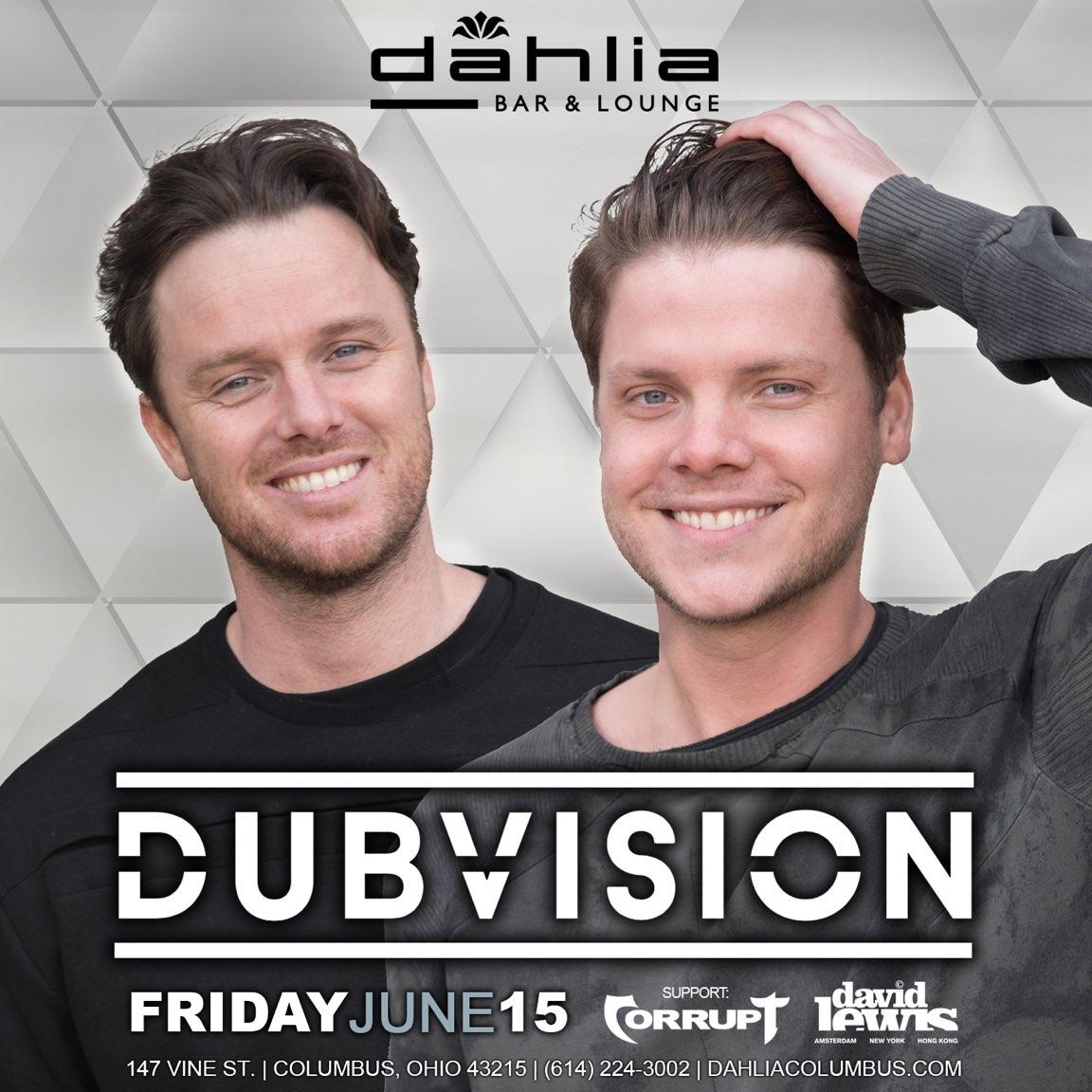 dahliacolumbus's tweet photo. June 15th stoked to welcome @DubVisionMusic to @dahliacolumbus get tix at https://t.co/l2fUSRqGW6 #dubvision #columbus #ohio #djs #topsdjs #djlist https://t.co/i1HzN3TKwT
