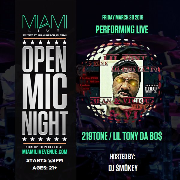 219Tone1's tweet photo. Bout to go put it down in Miami 
3/30
#219Tone https://t.co/uHGmSzHtuM